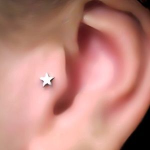 925S Star Tragus Helix Rook Cartilage Stud Earring